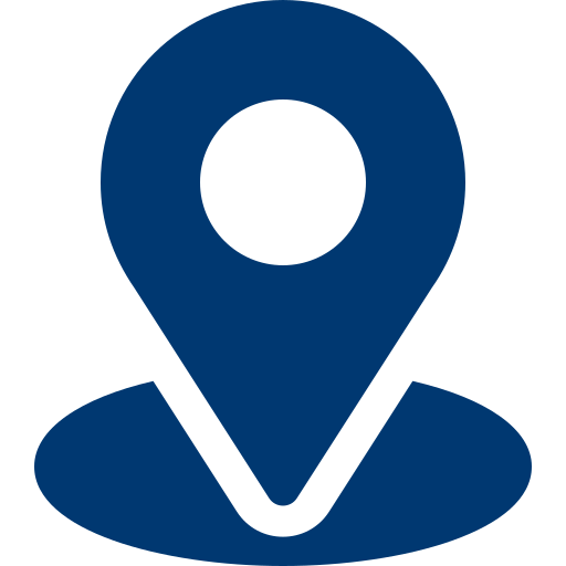 location marker icon, commonly used to indicate a specific geographic point on maps or navigation apps.